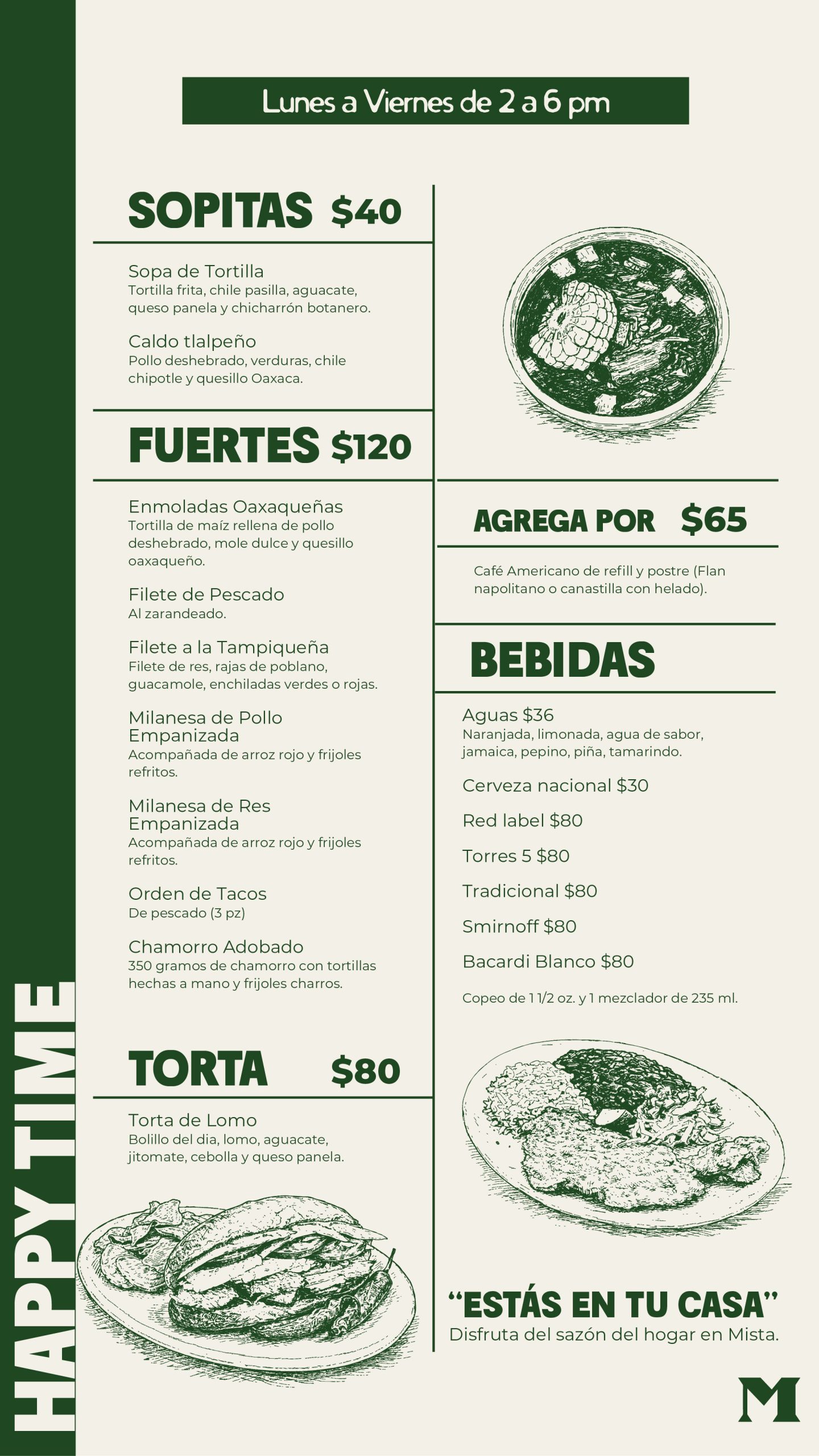 Menú Happy Hour